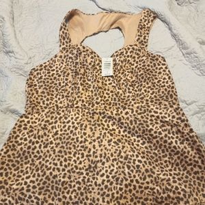 NWT Torrid Peekaboo Cheetah Print Peplum Top size 2 Plus Size